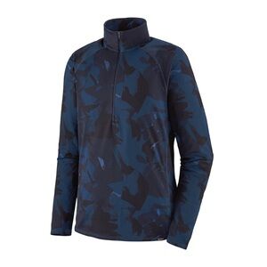 Patagonia Men's Capilene Midweight Zip-Neck Large - Painted Fields:Classic Navy